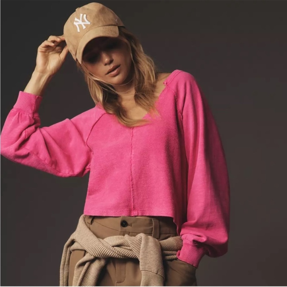 Pilcro reworked popover sweatshirt size medium 100% cotton
